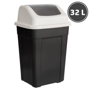 Plastic trash bins and urns Garbage bin cap, black (32 l.)