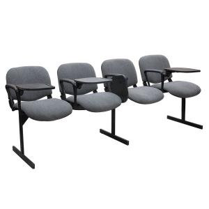 Furniture for theaters and waiting rooms IZO-bench + desk (4-seater)
