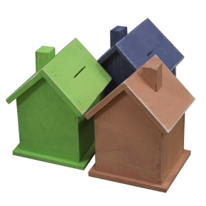 Accessories Plywood money box house
