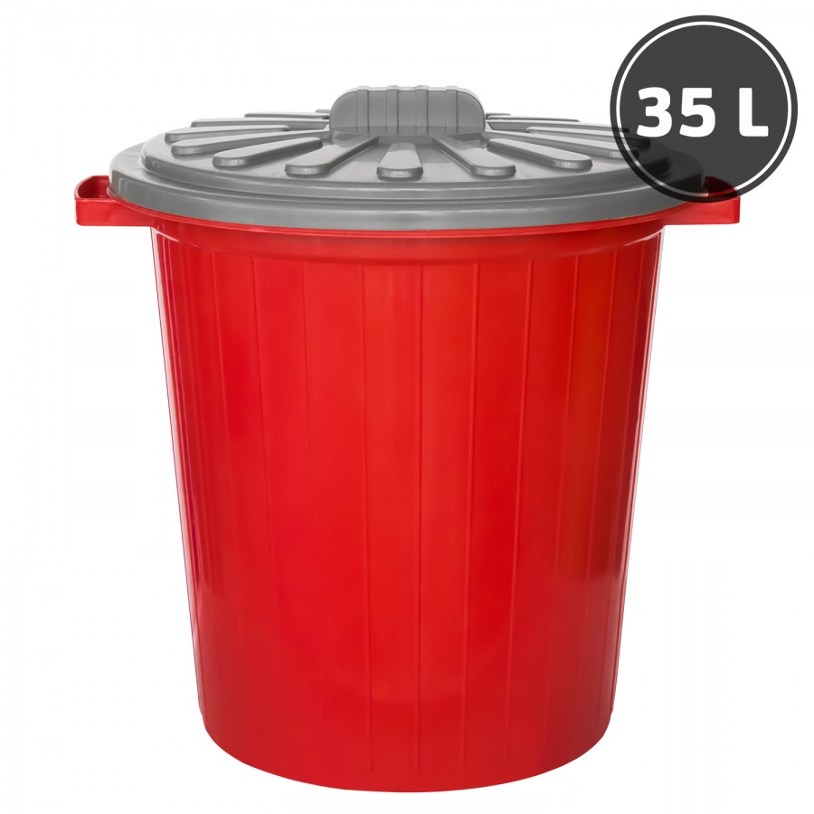 Garbage can with lid, color (35 l.)