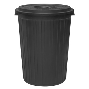 Пластиковые мусорные баки Мусорный бак с крышкой, чёрный (75 л.)