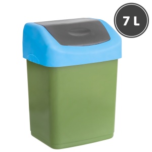 Пластиковые мусорные ведра и урны Ведро для мусора с клапаном, цветное (7 л.)