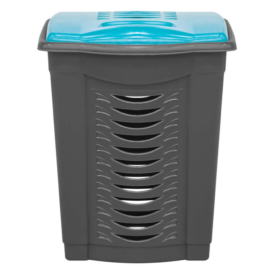  Laundry basket with a lid (black) Magnum