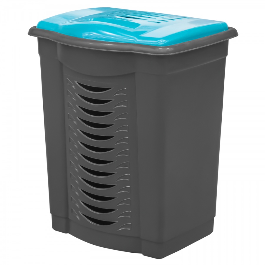  Laundry basket with a lid (black) Magnum
