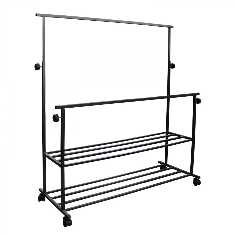 Clothes rack, double (with stand for shoes)